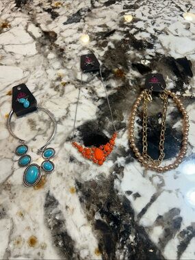 3 sets of Paparazzi jewelry sets